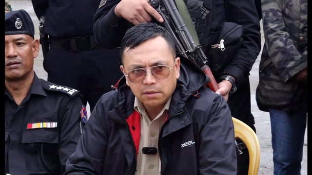 East Khasi Hills Superintendent of Police Vivek Syiem addresses a press conference regarding Raja Raghuvanshi murder case, in Meghalaya, Tuesday, June 17, 2025. (PTI)