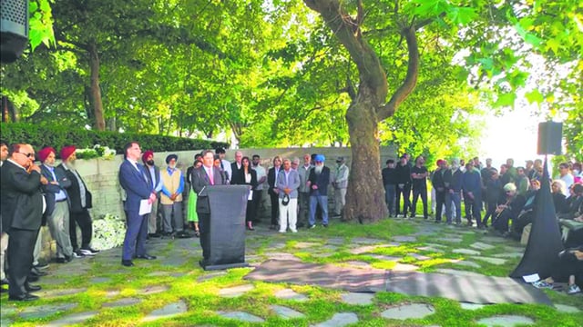 On Monday, MPs and local representatives were among those who attended the memorial service in Toronto. (HT Photo)
