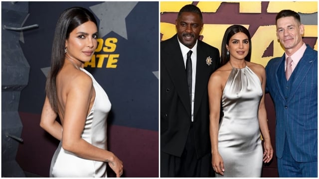 Priyanka Chopra attends the Heads Of State premiere with Idris Elba and John Cena. 
