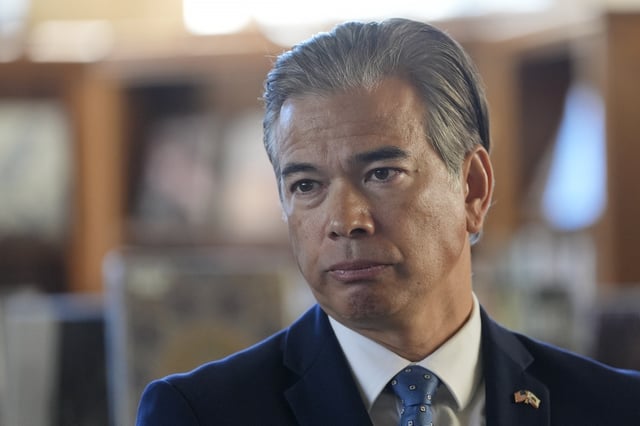 FILE – California Attorney General Rob Bonta fields questions at a news conference in San Francisco, Wednesday, Dec. 4, 2024. 