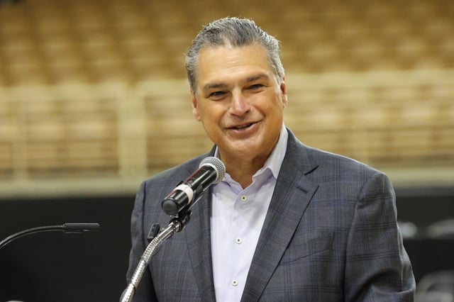 Orlando Magic CEO Alex Martins speaks during the Ribbon Cutting &amp; press conference for the Osceola Magic at the Silver Spurs Arena in Osceola Heritage Park, on Tuesday, November 7, 2023. The Orlando Magic G League affiliate moved from Lakeland.

(Ricardo Ramirez Buxeda/ Orlando Sentinel)