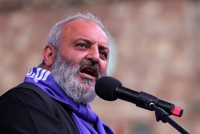 Archbishop Bagrat Galstanyan addresses his supporters during a protest against Armenian Prime Minister Nikol Pashinyan in Yerevan, Armenia June 9, 2024. Vahram Baghdasaryan/Photolure via REUTERS/File photo