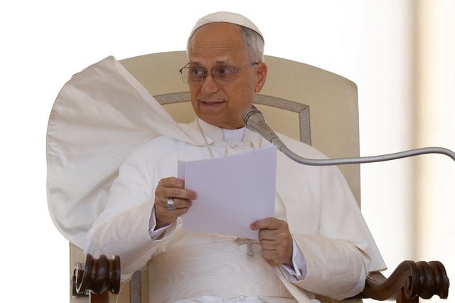 Pope Leo XIV holds a general audience in St. Peter's Square, at the Vatican, June 25, 2025. REUTERS/Remo Casilli
