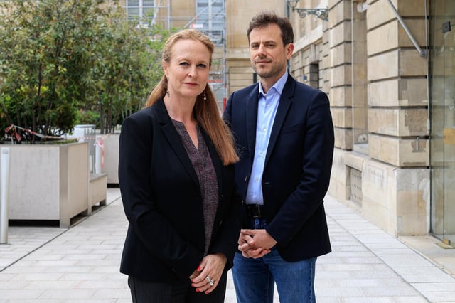 Le rapport de la commission d’enquête parlementaire sur les violences en milieu scolaire a été adopté mercredi 25 juin, d’après un communiqué des co-rapporteurs, Paul Vanier et Violette Spillebout, ici à Paris le 6 mai 2025.