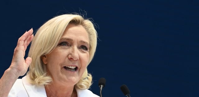 Marine Le Pen à Mormant-sur-Vernisson, le 9 juin 2025.