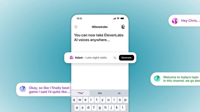 ElevenLabs brings AI voice creation to your mobile.