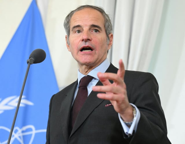 Director General of the International Atomic Energy Agency (IAEA) Rafael Grossi at the Chancellery in Vienna on June 25, 2025.