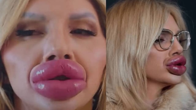 A social media influencer spent Rs 1.3 Crore on surgeries to get the ‘World’s Biggest Lips’ | Image: Youtube/ Truly