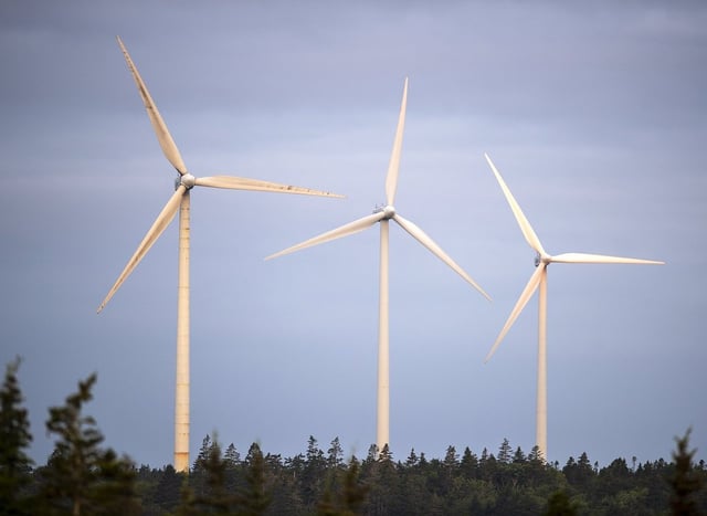 The West Pubnico Point Wind Farm is seen in Lower West Pubnico, N.S. on August 9, 2021. THE CANADIAN PRESS/Andrew Vaughan