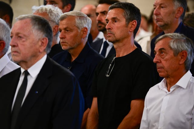 De gauche à droite : Jean-Michel Aulas, Bruno Genesio, Remi Garde et Alain Giresse.