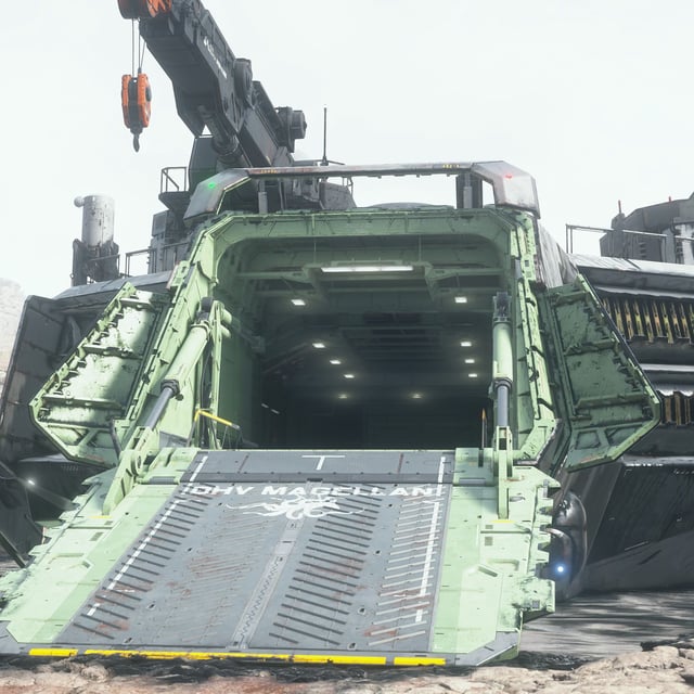Death Stranding 2 fast travel - DHV Magellan cargo bay