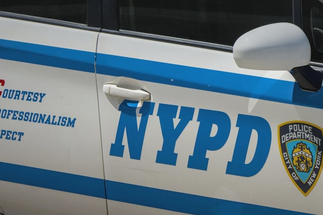 An NYPD vehicle is seen in Staten Island.