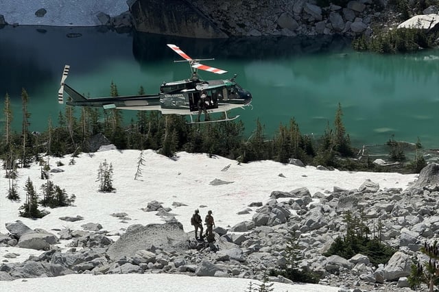 Air support, including helicopters operating in remote terrain, play a critical role in search efforts for Travis Decker.