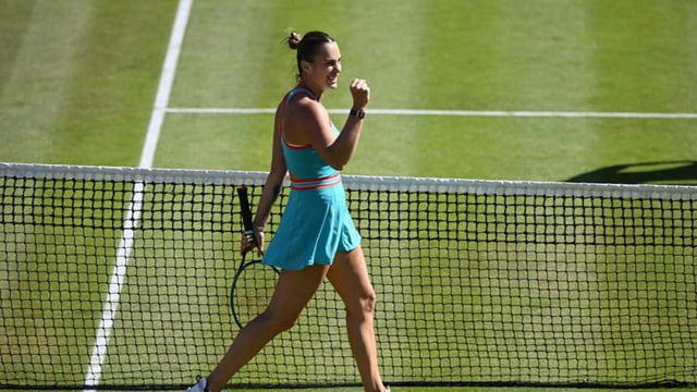 Eighth in this grass order with 1,240 points, Aryna Sabalenka is the best among the current multiple-Slam winning trio of Sabalenka, Iga Swiatek and Coco Gauff. (REUTERS)