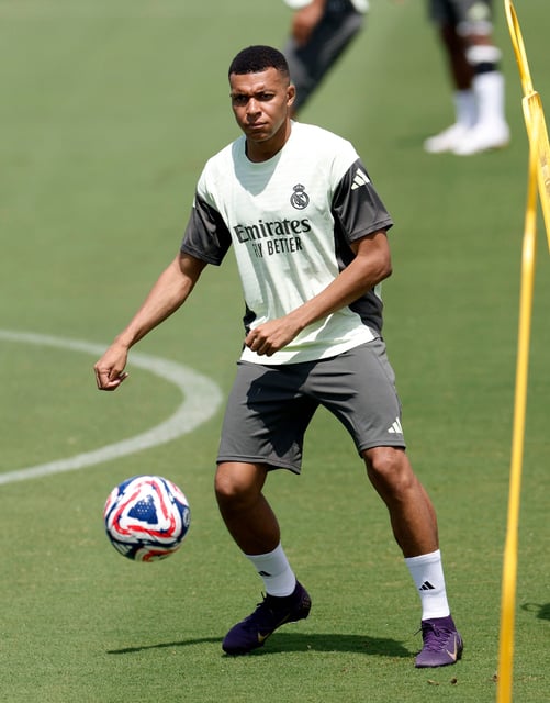 Kylian Mbappe during training on Wednesday, June 25.