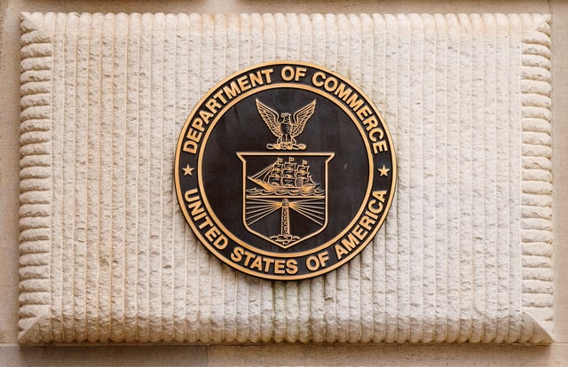 The logo of the U.S. Department of Commerce is seen in Washington, D.C., U.S., March 13, 2025. REUTERS/Ken/ File Photo