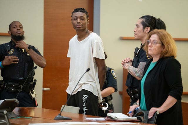 Taevon Hargrove is arraigned in Bronx Supreme Court on Wednesday, June 24, 2025 in the Bronx. (Barry Williams/ New York Daily News)