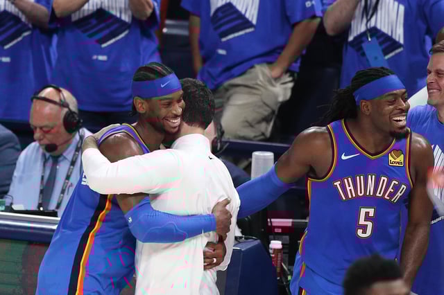 Oddsmakers see Oklahoma City as the clear favorite to win the NBA Finals for the second year in a row in 2026.