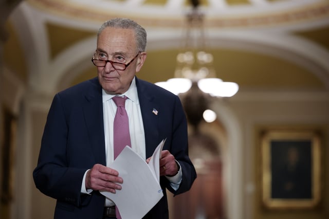 Senate Majority Leader Charles Schumer at the U.S. Capitol on June 24, 2025.