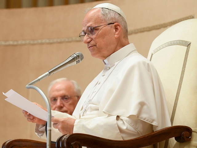 VATICAN CITY, VATICAN - JUNE 21: (EDITOR NOTE: STRICTLY EDITORIAL USE ONLY - NO MERCHANDISING). Pope Leo XIV meets with political leaders during the Jubilee of Governments at the Apostolic Palace on June 21, 2025 in Vatican City, Vatican. Greeting the members of the delegations coming from 68 different countries, Pope Leo said politics has rightly been defined as “the highest form of charity.” (Photo by Francesco Sforza - Vatican Media via Vatican Pool/Getty Images)