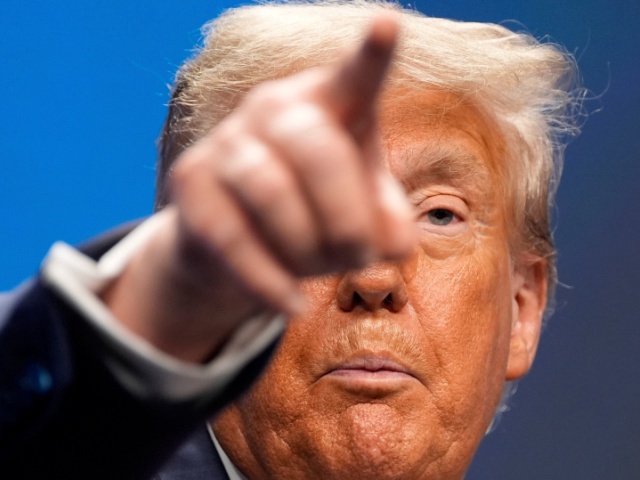 President Donald Trump points as he speaks during a media conference at the end of the NATO summit in The Hague, Netherlands, Wednesday, June 25, 2025. (AP Photo/Alex Brandon)