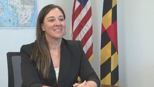 Acting DJS Secretary Betsy Fox Tolentino during an interview with FOX45 News. (WBFF)