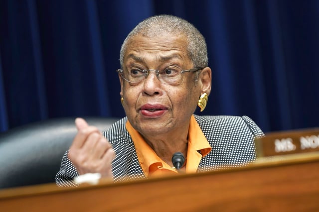 Del. Eleanor Holmes Norton, D-D.C., during a House Oversight and Government Reform Committee hearing to examine a Republican-led Arizona audit of the 2020 presidential election results in Arizona's most populous county, Maricopa, on Capitol Hill, on Oct. 7, 2021.