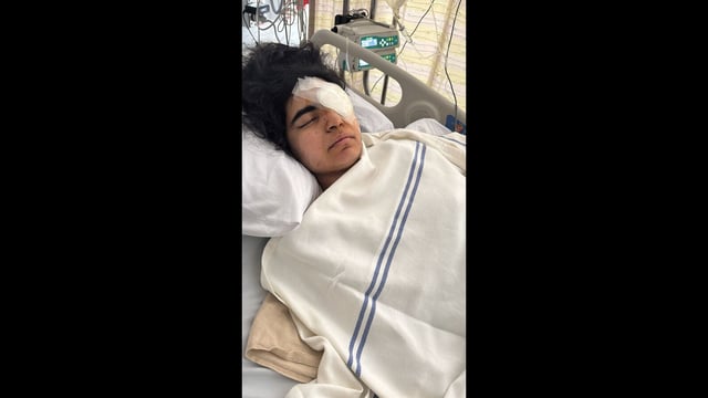 Tanpreet Kaur in a hospital in Winnipeg, Canada.