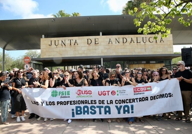 Manifestación de los docentes de la concertada