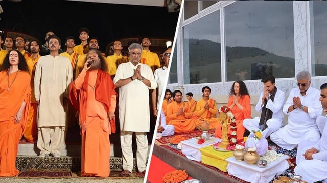Anil Kapoor and Boney Kapoor immerse mother's ashes | Image: X