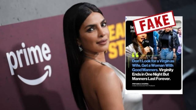 Priyanka Chopra Sets The Record Straight On 'Virgin Wife' Quote: This Is Not Me, Take A Minute... | Image: X