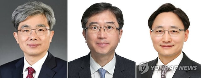 (From L to R) Kim Sang-hwan, the nominee for chief justice of the Constitutional Court; Oh Young-joon, the nominee for Constitutional Court justice; and Lim Kwang-hyun, the nominee for commissioner of the National Tax Service, are seen in this composite file photo. (PHOTO NOT FOR SALE) (Yonhap)