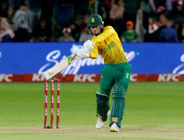 Cricket - Second T20 International - South Africa v India - St George's Park, Port Elizabeth, South Africa - December 12, 2023 South Africa's Matthew Breetzke in action REUTERS/Rogan Ward/File Photo