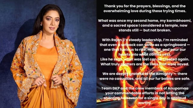 Rupali Ganguly Issues Statement After Fire Incident On Anupamaa Set: What Truly Matters Are Lives That Were Saved