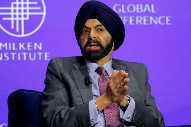 World Bank President Ajay Banga attends the Milken Institute Global Conference 2025 in Beverly Hills, California, U.S., May 5, 2025. REUTERS/Mike Blake/File Photo