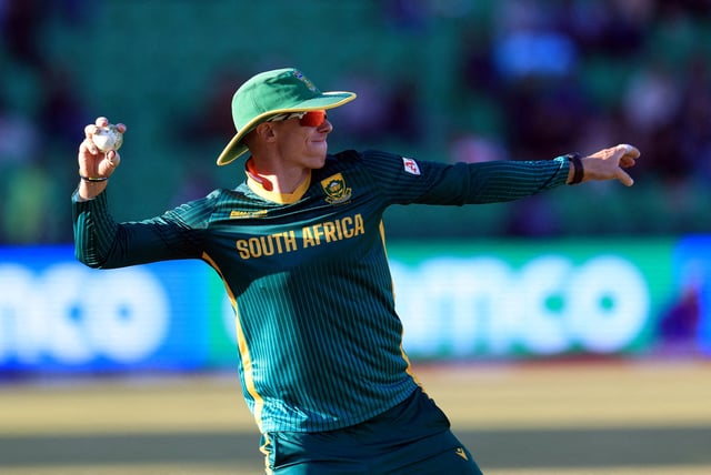 Cricket - ICC Men's Champions Trophy - Semi Final - South Africa v New Zealand - Gaddafi Stadium, Lahore, Pakistan - March 5, 2025 South Africa's Rassie van der Dussen in action fielding REUTERS/Akhtar Soomro/File Photo