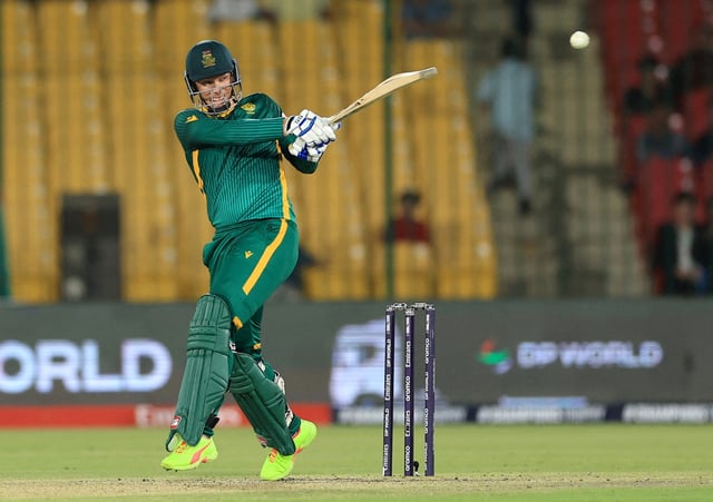 Cricket - ICC Men's Champions Trophy - Group B - England v South Africa - National Stadium, Karachi, Pakistan - March 1, 2025 South Africa's Rassie van der Dussen in action REUTERS/Akhtar Soomro/File Photo