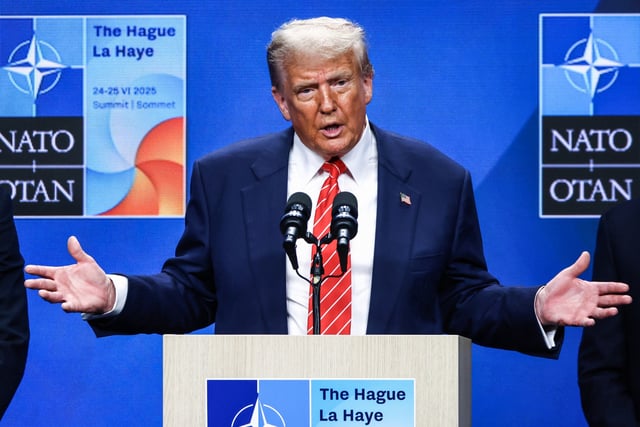 President Donald Trump during the 76th NATO Summit in The Hague, Netherlands, on June 25th, 2025.
