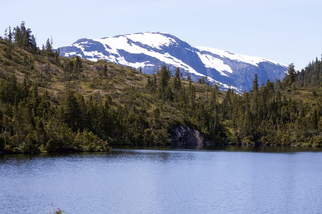 FILE - A view of the wilderness in Misty Fjords National Monument, part of the Tongass National Forest, on July 11, 2012, on a lake about 45 nautical miles from Ketchikan, Alaska.