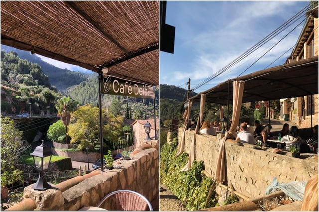 Café Deià ofrece a sus clientes unas impresionantes vistas a la Serra de Tramuntana.
