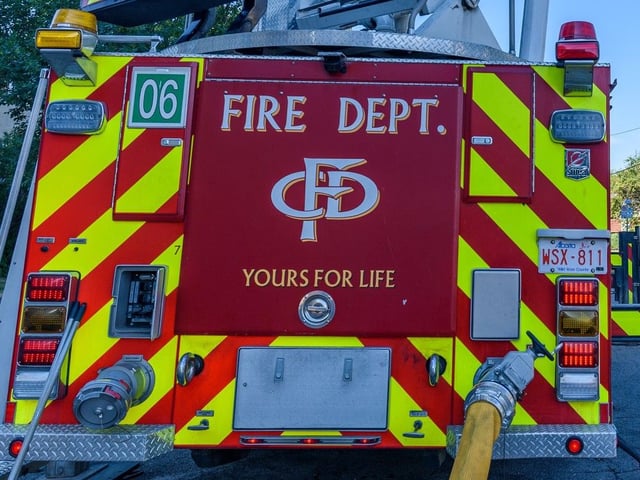 Calgary fire department crews at the scene of a blaze in this file image.