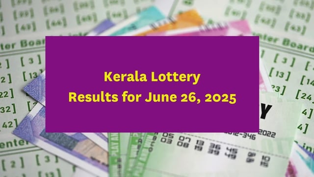 Kerala Lottery Results for June 26, 2025