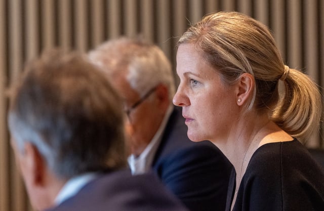 Newly elected President of the International Olympic Committee (IOC) Kirsty Coventry attends her first Executive Board meeting at the Olympic House in Lausanne, Switzerland, June 25, 2025. REUTERS/Denis Balibouse