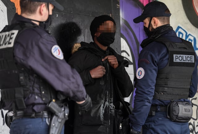 Un contrôle de police à Sarcelles, en 2021.