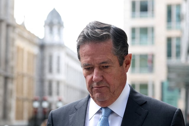 Former Barclays CEO Jes Staley walks near the court on the day Governor of the Bank of England Andrew Bailey gives evidence at London's Upper Tribunal in Staley's appeal against a proposed financial services ban over his relationship with disgraced financier Jeffrey Epstein, in London, Britain, March 7, 2025. REUTERS/Toby Melville/File Photo