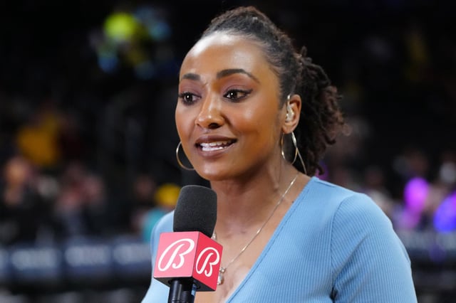 Tabitha Turner during a game between the Los Angeles Lakers and the Atlanta Hawks last year.