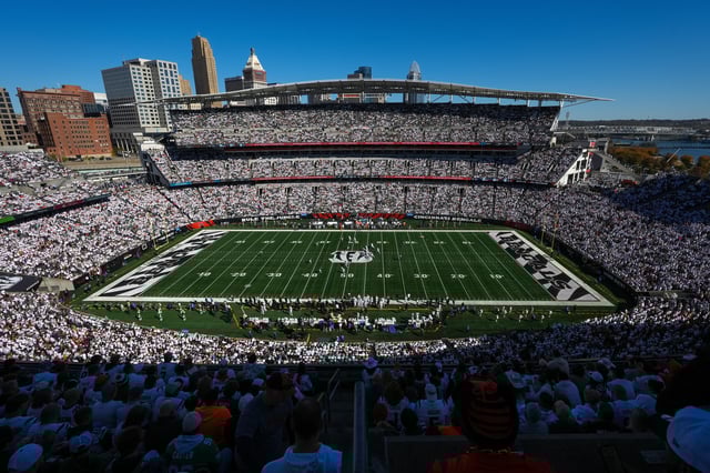 CINCINNATI, OHIO - OCTOBER 27: A interior general view during the game between the Philadelphia Eagles and Cincinnati Bengals at Paycor Stadium on October 27, 2024 in Cincinnati, Ohio.