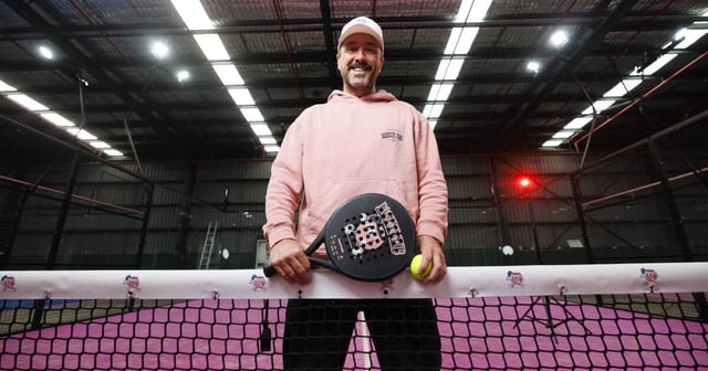 The Racquet Club co-founder Darren McMullen at the new Canberra premises in Fyshwick. Picture by Keegan Carroll