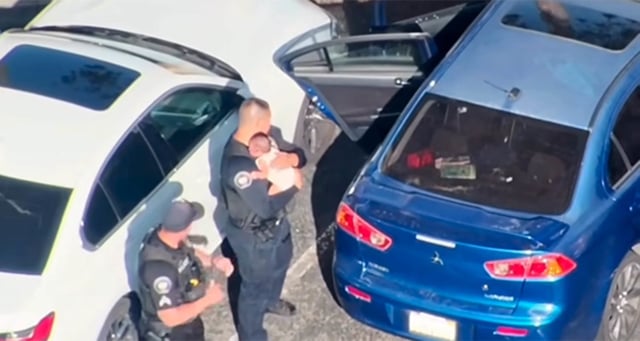 On June 17, 2025, Officers responded to a call of a baby alone in a vehicle with the engine off and windows up. When officers arrived on scene, they observed the baby in distress, and breached a window to extricate him.