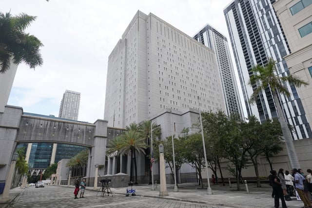 FILE - The Federal Detention Center stands on Sept. 15, 2022, in Miami. (AP Photo/Wilfredo Lee, File)